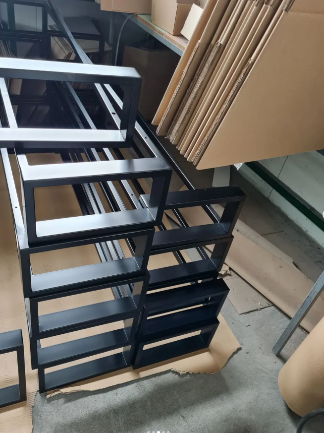 Metal parts stacked on each other