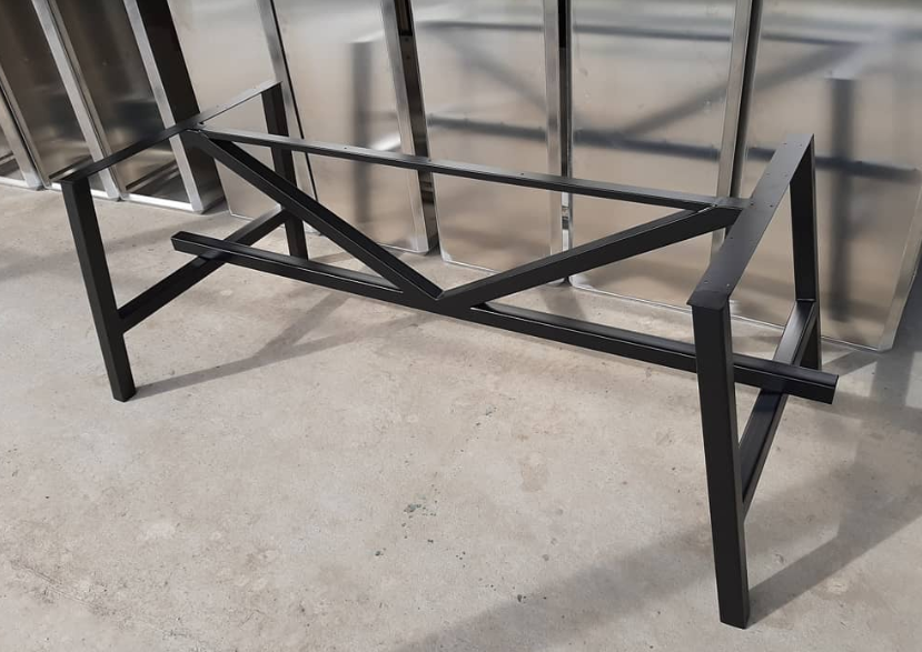 A black metal construction