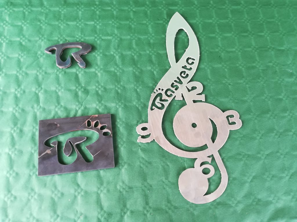 CNC cut clock in a shape of musical note