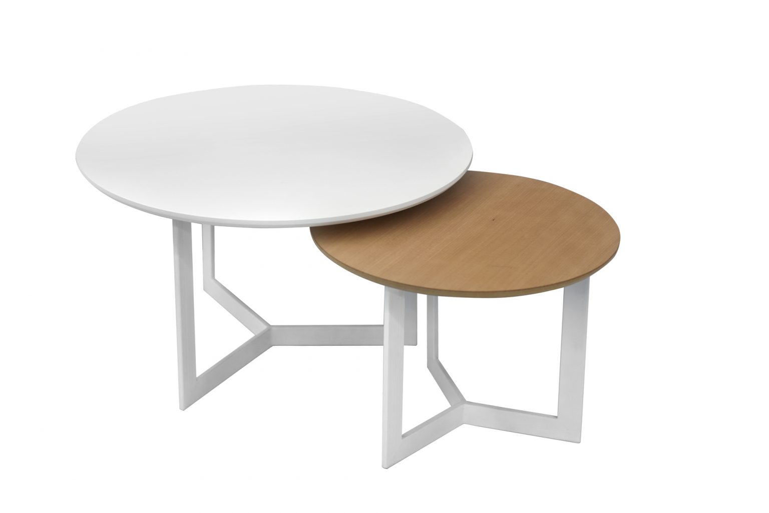 Two small coffee tables